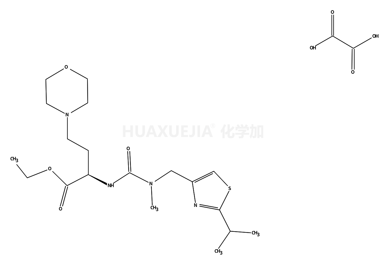 (S)-乙基 2-[3-(2-异丙基-噻唑-4-甲基)-3-甲基脲啶]-4-吗啉-4-基-丁酸酯草酸盐 Salt
