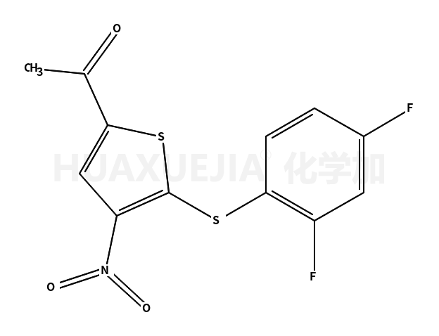 1-[5-(2,4-difluorophenyl)sulfanyl-4-nitrothiophen-2-yl]ethanone