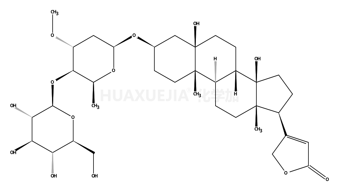 (3beta,5beta)-3-[(2,6-dideoxy-4-O-beta-glucopyranosyl-3-O-methyl-beta-arabino-hexopyranosyl)oxy]-4,14-dihydroxycard-20(22)-enolide