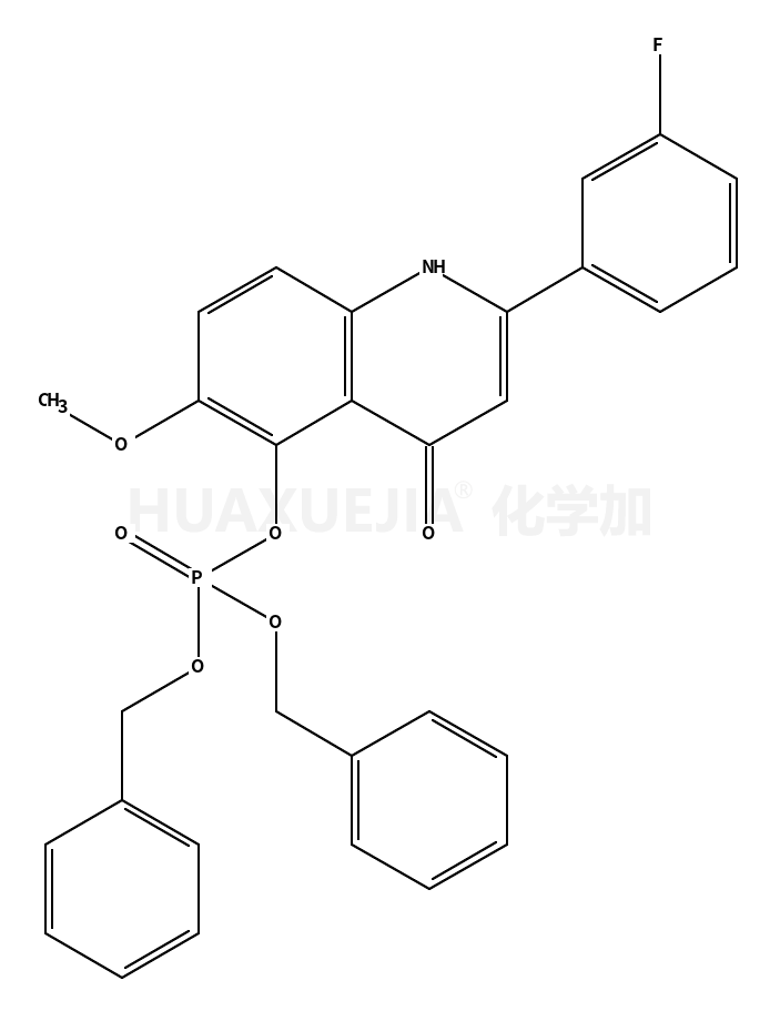 磷酸 2-(3-氟苯基)-1,4-二氢-6-甲氧基-4-氧代-5-喹啉基二(苄基)酯