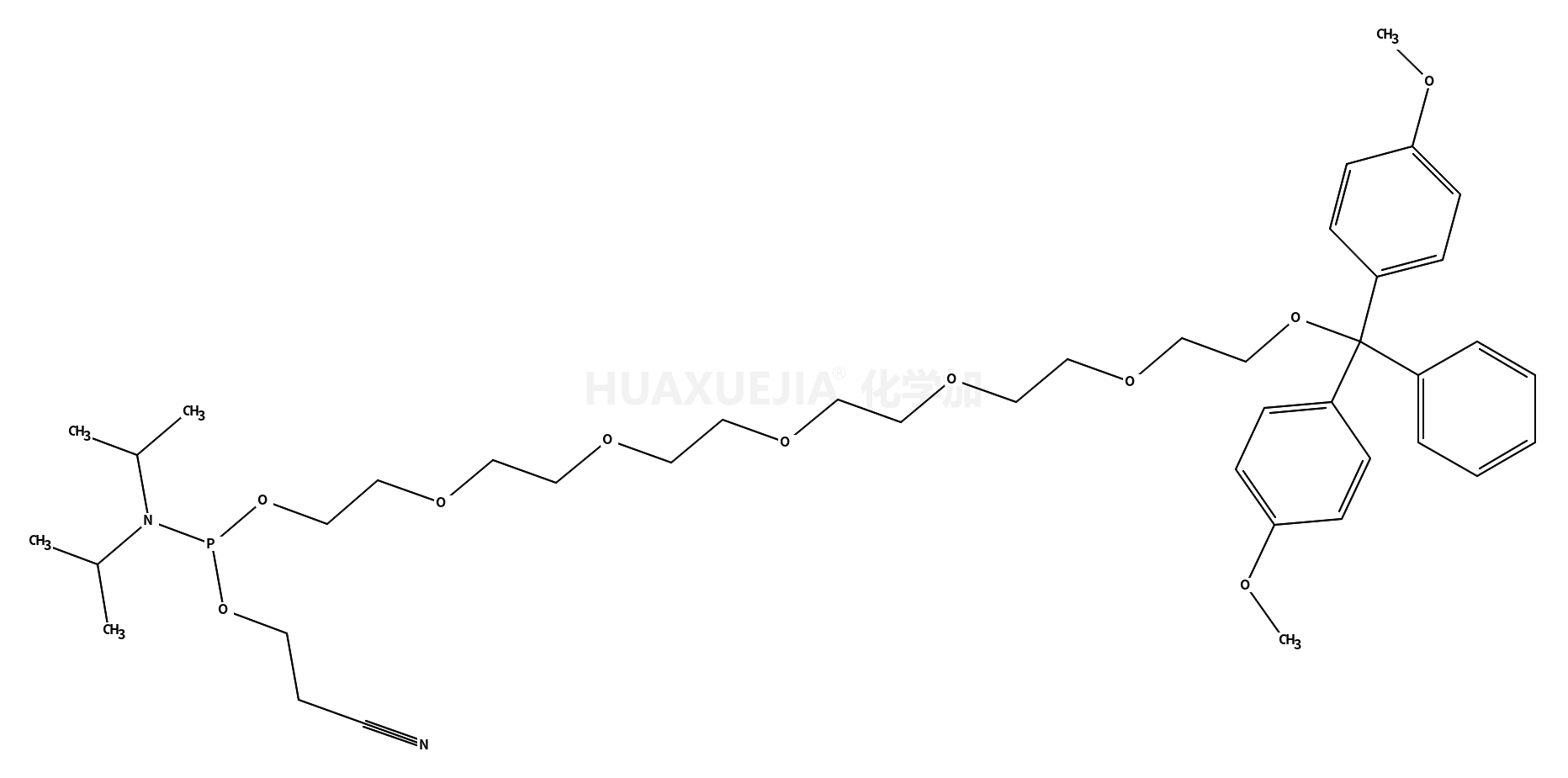 1,1-双(4-甲氧基苯基)-1-苯基-2,5,8,11,14,17-六氧杂十九烷-19-基2-氰乙基 N,N-二异丙基亚磷酰胺