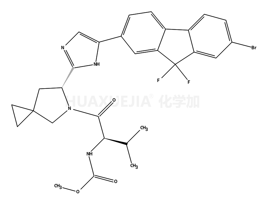 N-((1S)-1-(((6S)-6-(5-(7-溴-9,9-二氟-9H-芴-2-基)-1H-咪唑-2-基)-5-氮杂螺(2.4)庚烷-5-基)羰基)-2-甲基丙基)氨基甲酸甲酯