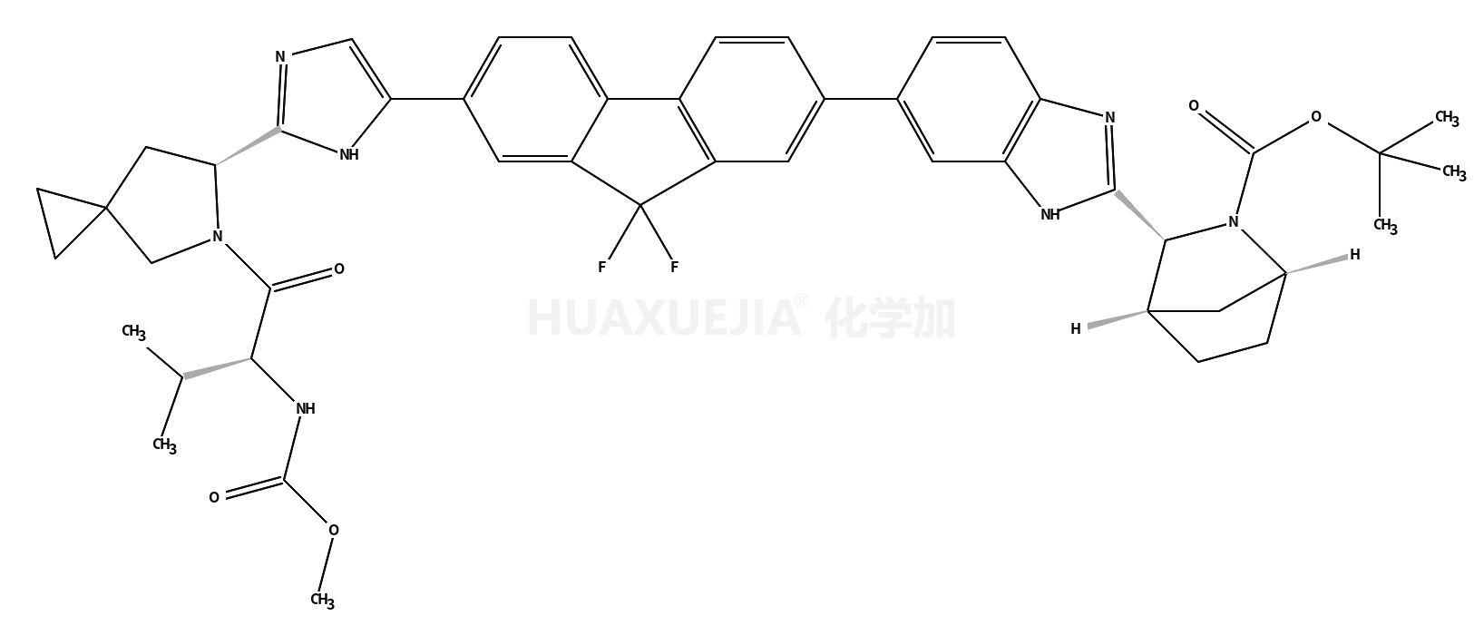 (1R,3S,4S)-3-[6-[9,9-二氟-7-[2-[(6S)-5-[(2S)-2-[(甲氧羰基)氨基]-3-甲基-1-氧代丁基]-5-氮杂螺[2.4]庚烷-6-基]-1H-咪唑-5-基]-9H-芴-2-基]-1H-苯并咪唑-2-基]-2-氮杂双环[2.2.1]庚烷-2-羧酸叔丁酯