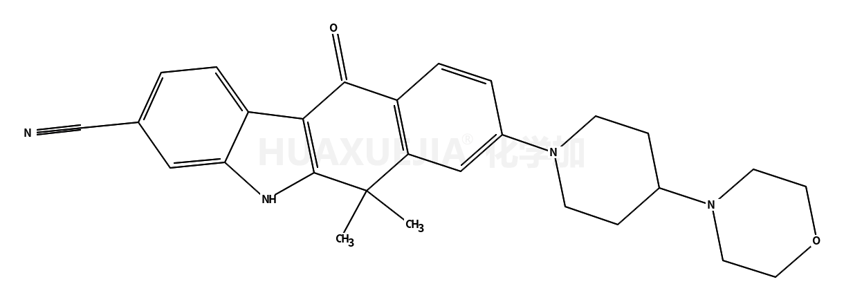6,6-Dimethyl-8-(4-morpholinopiperidin-1-yl)-11-oxo-6,11-dihydro-5H-benzo[b]carbazole-3-carbonitrile