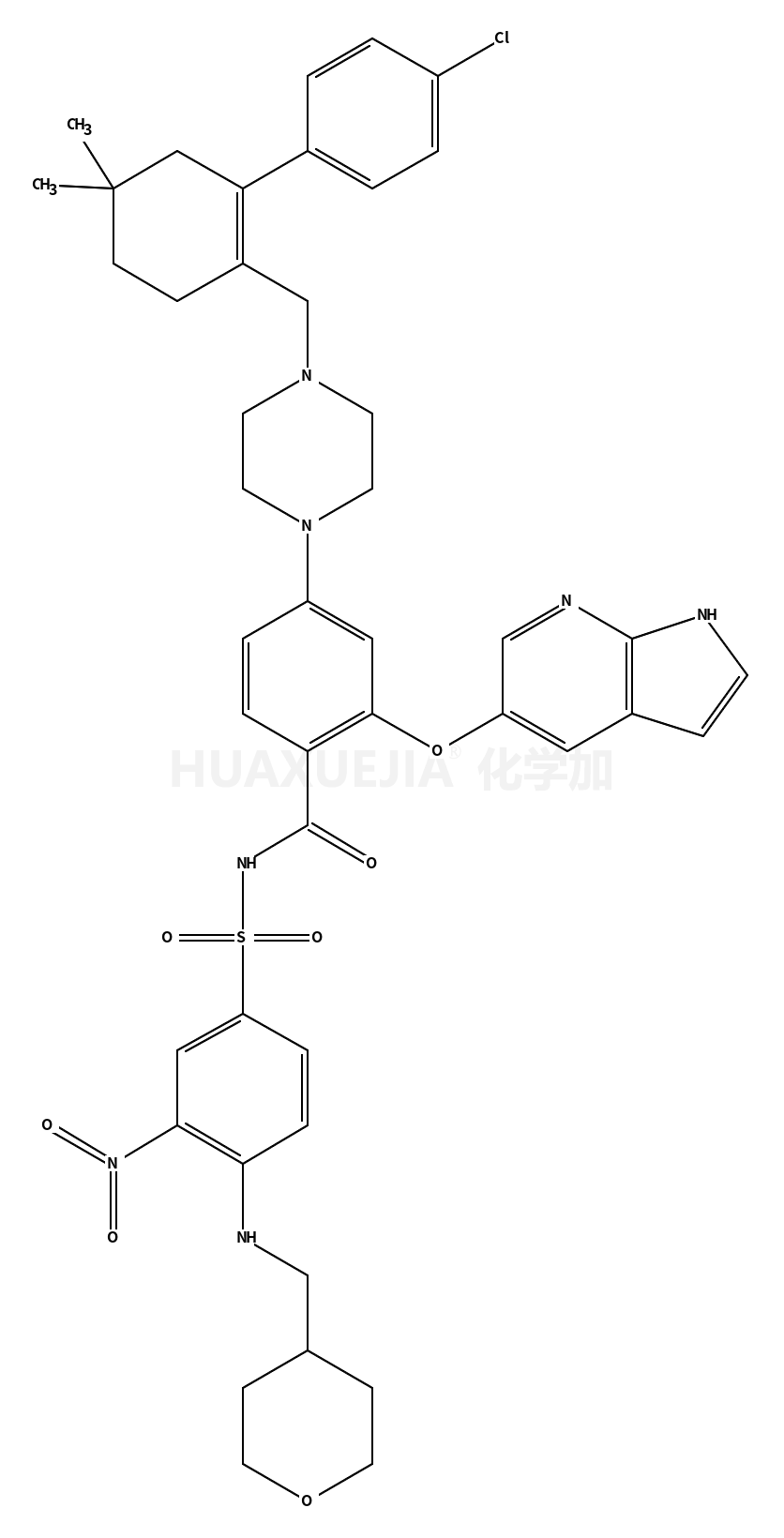 4-[4-[[2-(4-chlorophenyl)-4,4-dimethylcyclohexen-1-yl]methyl]piperazin-1-yl]-N-[3-nitro-4-(oxan-4-ylmethylamino)phenyl]sulfonyl-2-(1H-pyrrolo[2,3-b]pyridin-5-yloxy)benzamide