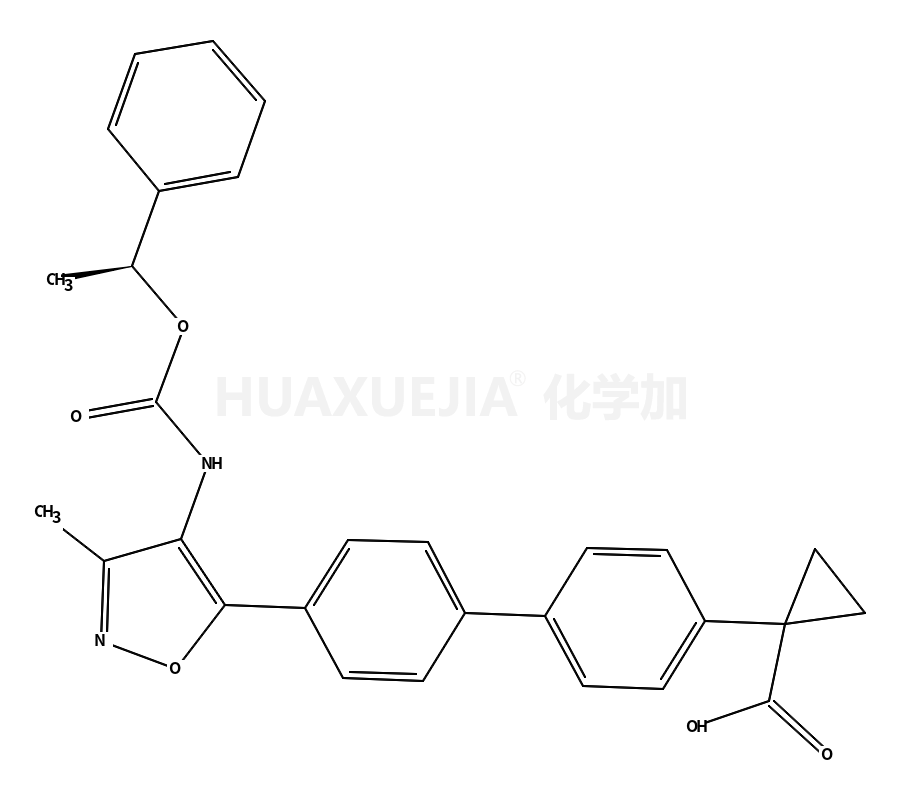 Cyclopropanecarboxylic acid, 1-[4'-[3-methyl-4-[[[(1R)-1-phenylethoxy]carbonyl]amino]-5-isoxazolyl][1,1'-biphenyl]-4-yl]-