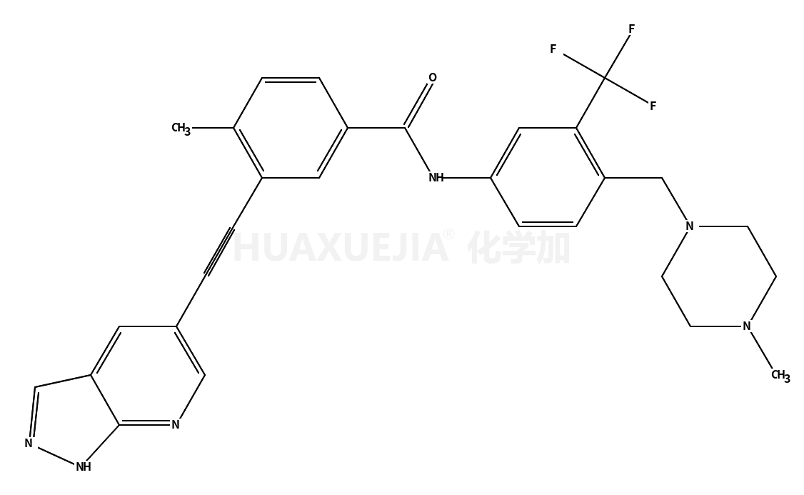 3-(2-(1H-pyrazolo[3,4-b]pyridin-5-yl)ethynyl)-4-methyl-N-(4-((4-methylpiperazin-1-yl)methyl)-3-(trifluoromethyl)phenyl)benzamide