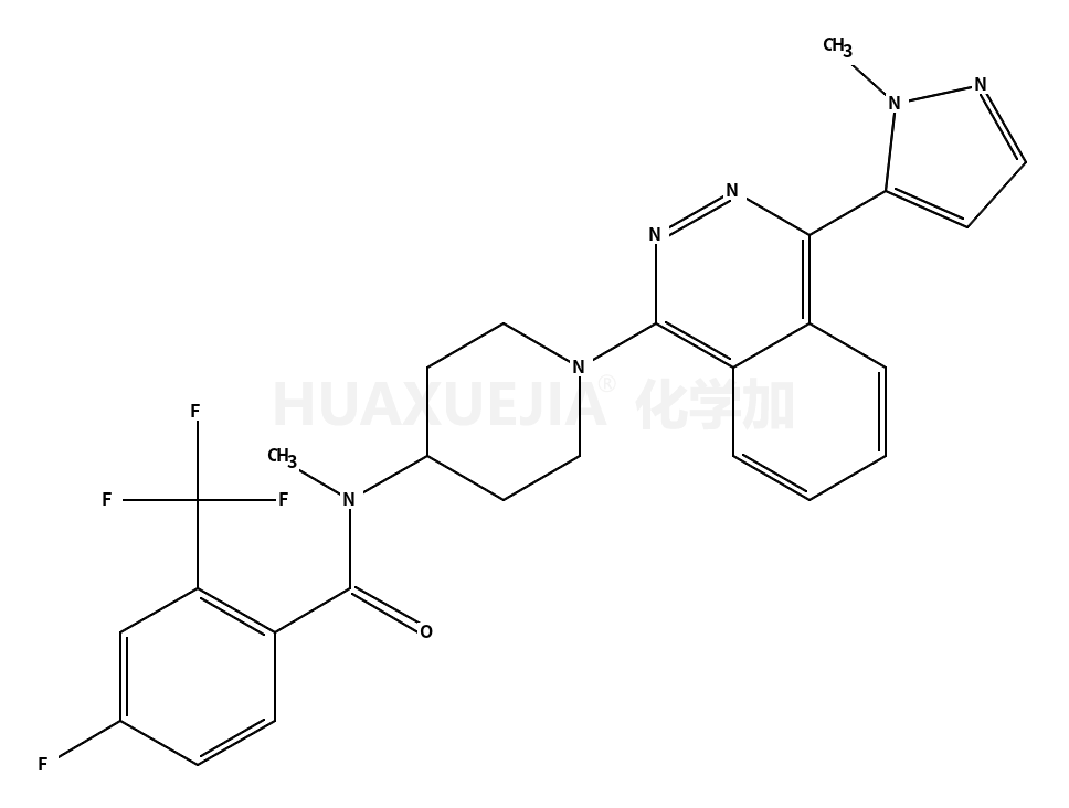4-氟-N-甲基-N-[1-[4-(1-甲基-1H-吡唑-5-基)-1-酞嗪基]-4-哌啶基]-2-(三氟甲基)苯甲酰胺