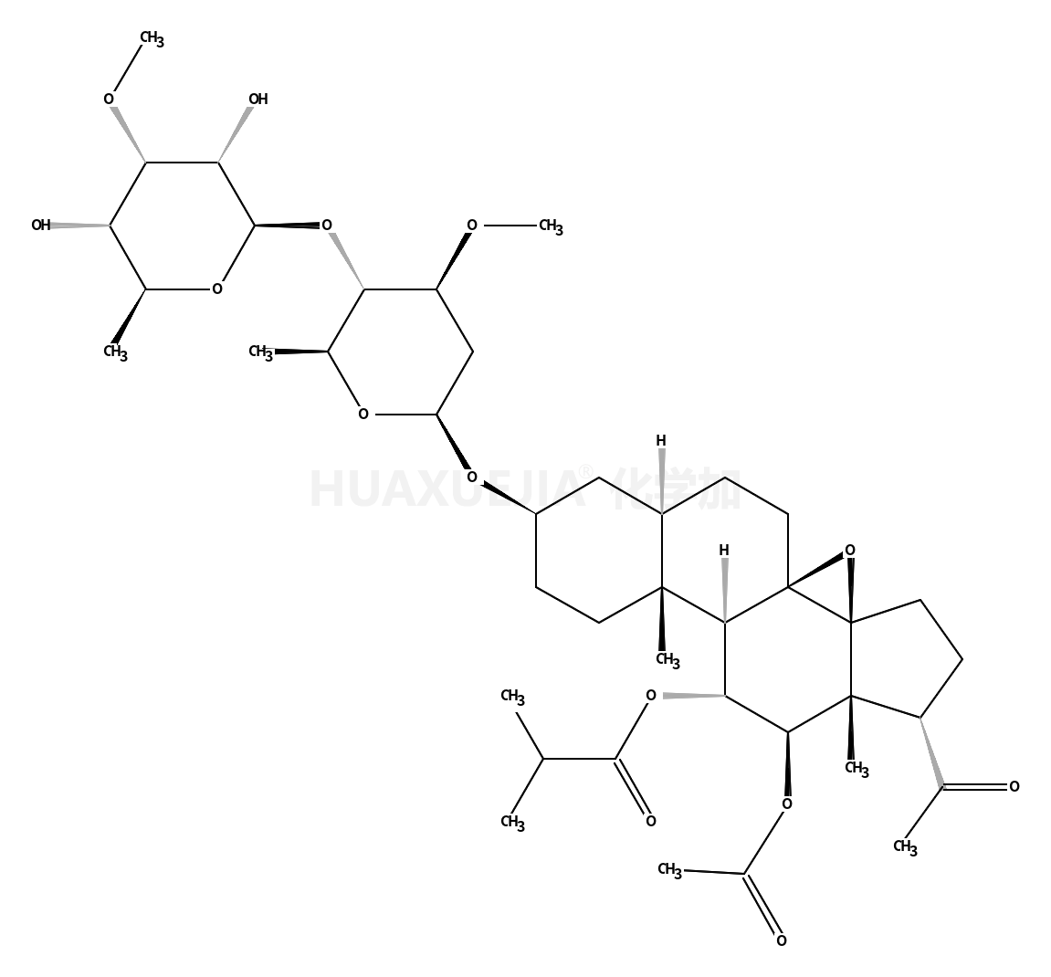 11-O-异丁酰基-12-O-乙酰基通关藤甘元B-3-O-茯苓二糖基