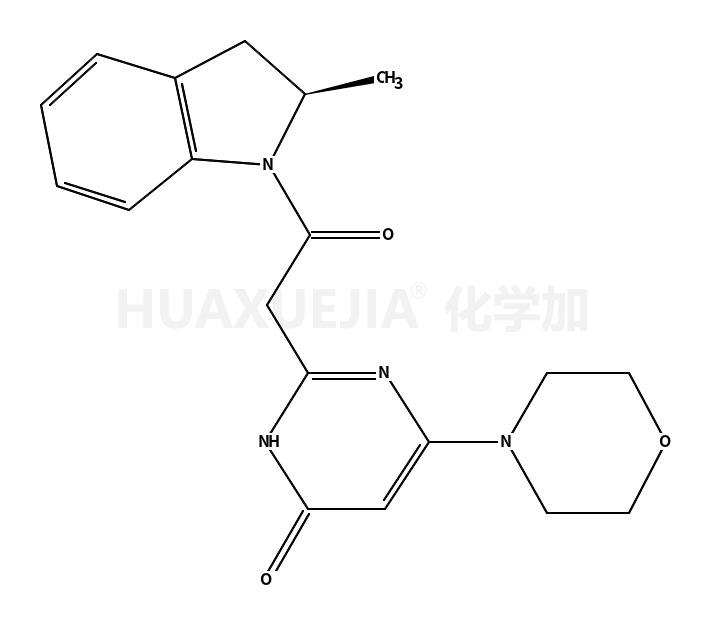 (S)-2-(2-(2-Methylindolin-1-yl)-2-oxoethyl)-6-morpholinopyrimidin-4(3H)-one