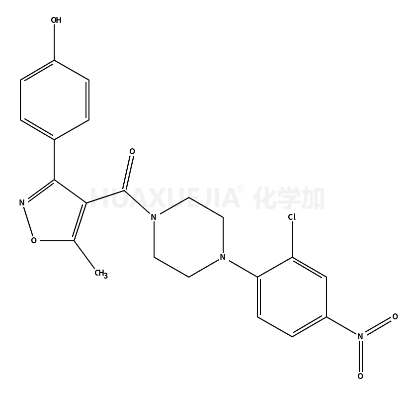 (4-(2-chloro-4-nitrophenyl)piperazin-1-yl)(3-(4-hydroxyphenyl)-5-methylisoxazol-4-yl)methanone