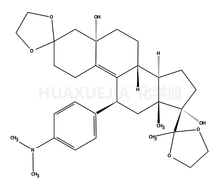 (5a,11b)-11-(4-(二甲基氨基)苯基)-5,17-二羟基-19-去甲基雄甾-9-烯-3,20-二酮双(1,2-乙二醇)环缩醛