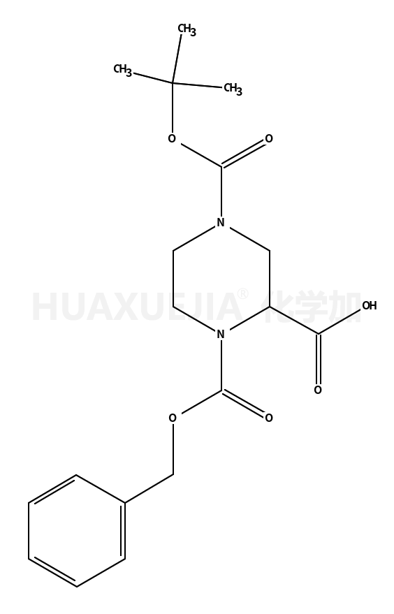 (+/-)-1-苯甲氧基羰基-4-Boc-哌嗪-2-羧酸