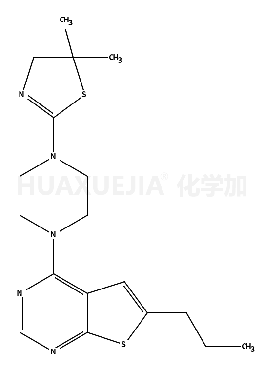 4-(4-(5,5-Dimethyl-4,5-dihydrothiazol-2-yl)piperazin-1-yl)-6-propylthieno[2,3-d]pyrimidine