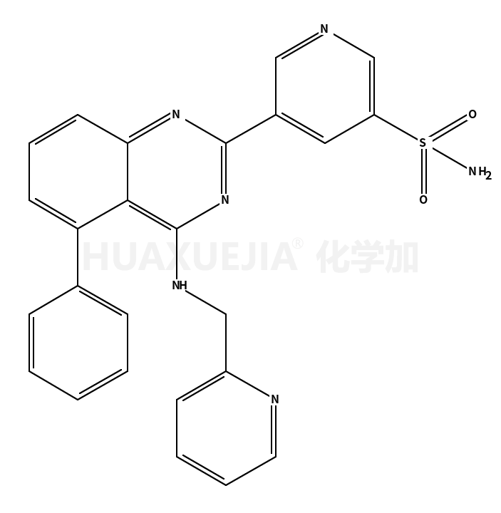 5-(5-苯基-4-((吡啶-2-甲基)氨基)喹唑啉-2-基)吡啶-3-磺酰胺