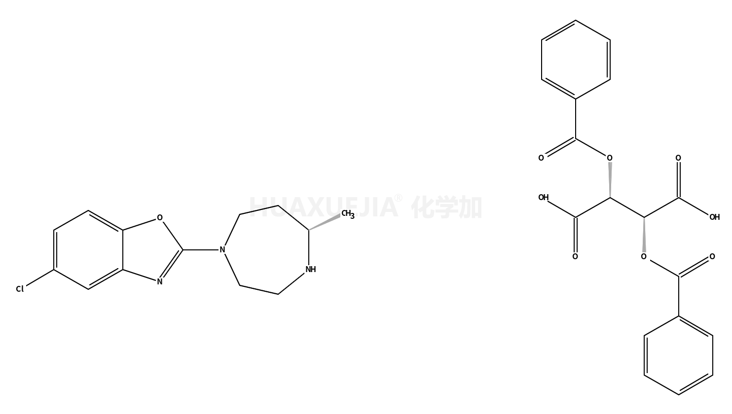 (5R)-4-(5-氯-1,3-苯并恶唑-2-基)-5-甲基-1,4-二氮杂环庚烷-1- (2S,3S)-2,3-二(苯甲酰氧基)丁二酸盐