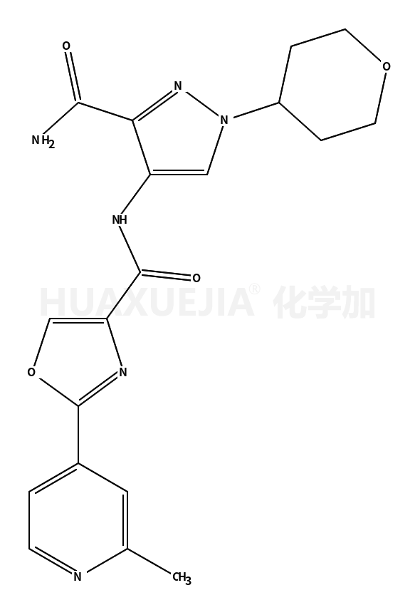 4-(2-(2-methylpyridin-4-yl)oxazole-4-carboxamido)-1-(tetrahydro-2H-pyran-4-yl)-1H-pyrazole-3-carboxamide