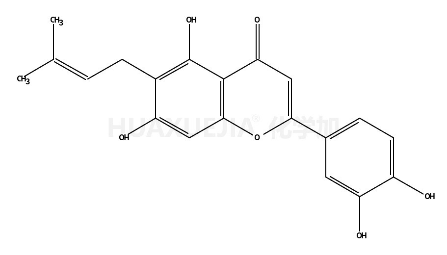 2-(3,4-dihydroxyphenyl)-5,7-dihydroxy-6-(3-methylpent-2-enyl)chromen-4-one