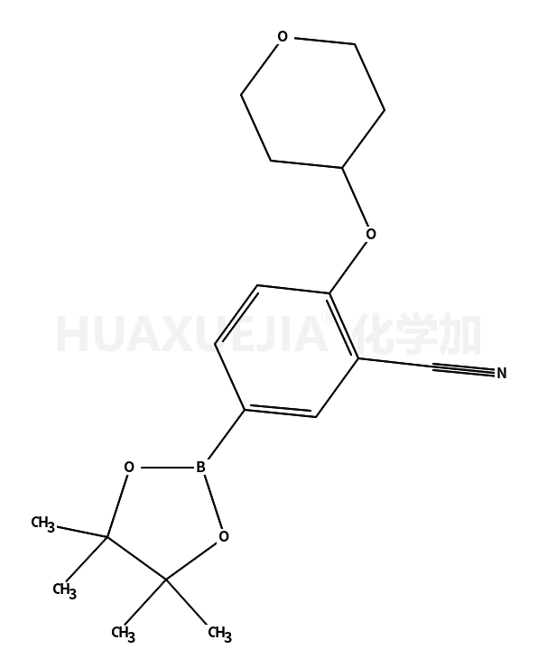 2-[(四氢-2H-吡喃-4-基)氧基]-5-(4,4,5,5-四甲基-1,3,2-二噁硼烷-2-基)苯甲腈