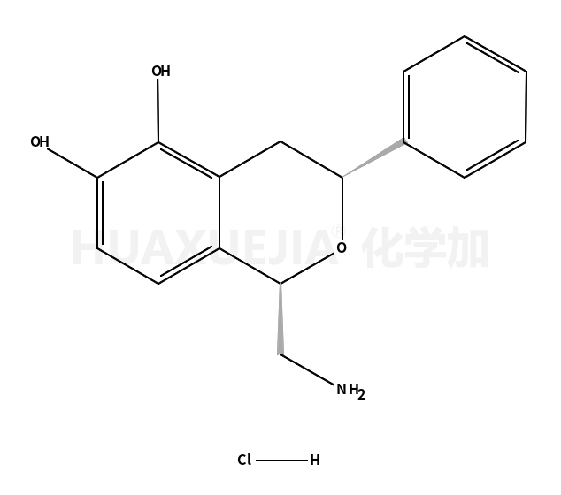 1-(氨基甲基)-3,4-二氢-3-苯基-1H-2-苯并吡喃-5,6-二醇盐酸盐