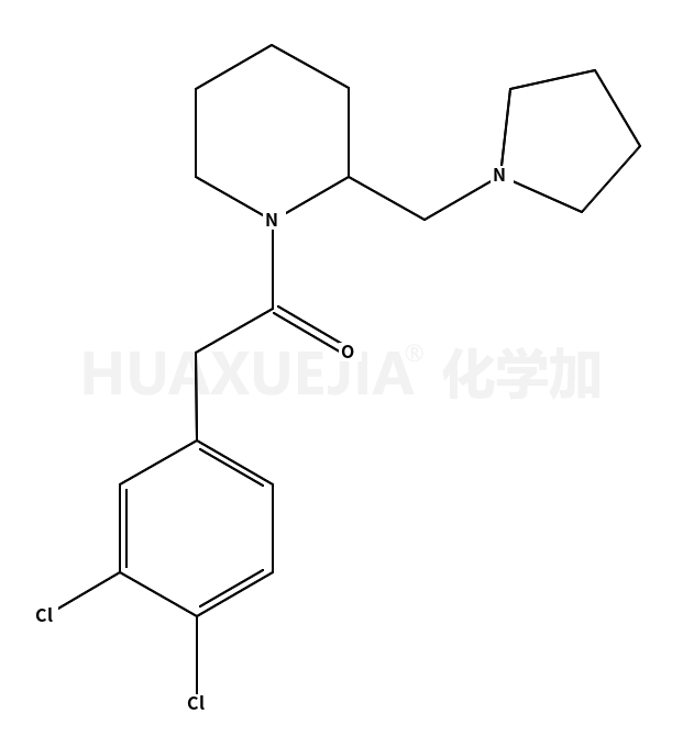 2-(3,4-二氯苯基)-1-(2-(吡咯烷-1-甲基)哌啶-1-基)乙酮盐酸盐