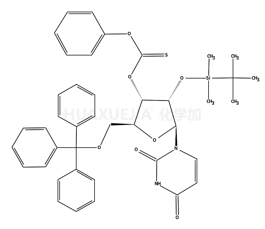2'-O-(tert-butyldimethylsilyl)-3'-O-(phenoxythiocarbonyl)-5'-O-trityluridine