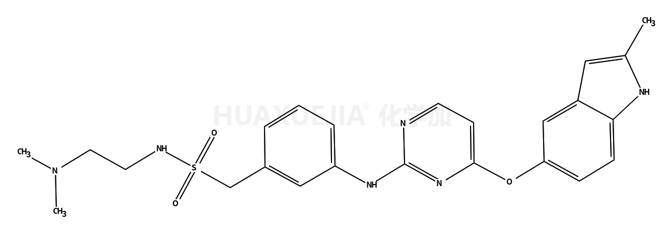 N-(2-(二甲基氨基)乙基)-1-(3-((4-((2-甲基-1H-吲哚-5-基)氧基)嘧啶-2-基)氨基)苯基)甲烷磺酰胺