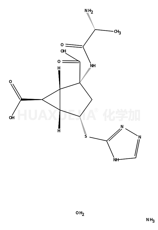 (1R,2R,4S,5R,6R)-4-[[(2S)-2-aminopropanoyl]amino]-2-(1H-1,2,4-triazol-5-ylsulfanyl)bicyclo[3.1.0]hexane-4,6-dicarboxylic acid, azane, hydrate