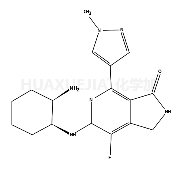 6-((1R,2S)-2-氨基环己基氨基)-7-氟-4-(1-甲基-1H-吡唑-4-基)-1H-吡咯并[3,4-c]吡啶-3(2H)-酮