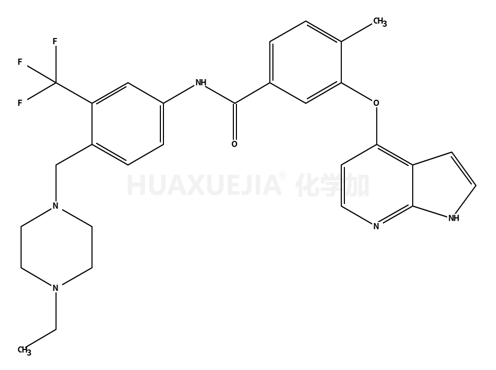 N-[4-[(4-ethylpiperazin-1-yl)methyl]-3-(trifluoromethyl)phenyl]-4-methyl-3-(1H-pyrrolo[2,3-b]pyridin-4-yloxy)benzamide