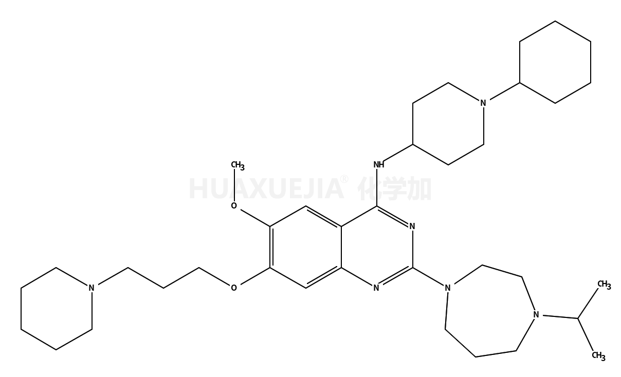 N-(1-Cyclohexyl-4-piperidinyl)-2-(4-isopropyl-1,4-diazepan-1-yl)- 6-methoxy-7-[3-(1-piperidinyl)propoxy]-4-quinazolinamine