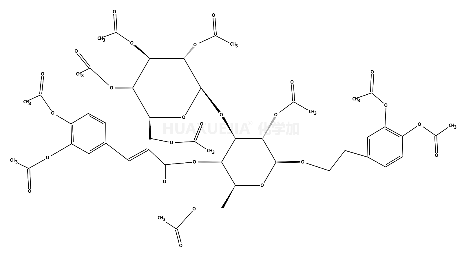 (E)-2-[3,4-双(乙酰氧基)苯基]乙基 3-O-(2,3,4,6-四-O-乙酰基-BETA-D-吡喃葡萄糖基)-BETA-D-葡萄糖苷 2,6-二乙酸酯 4-[3-[3,4-双(乙酰氧基)苯基]-2-丙烯酸]酯