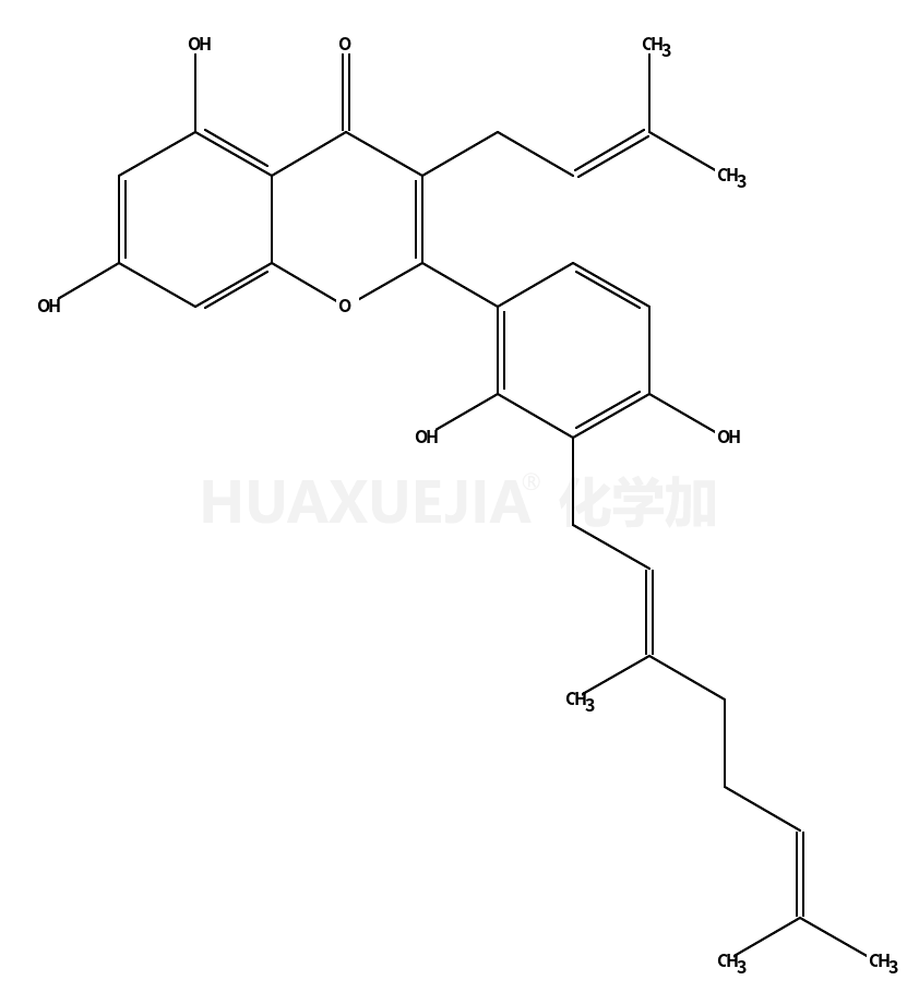 3'-牻牛儿基-3-异戊烯基-5,7,2',4'-四羟基黄酮