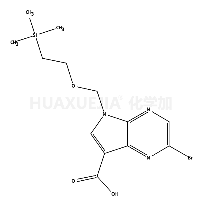 2-bromo-5-((2-(trimethylsilyl)ethoxy)methyl)-5H-pyrrolo[2,3-b]pyrazine-7-carboxylic acid