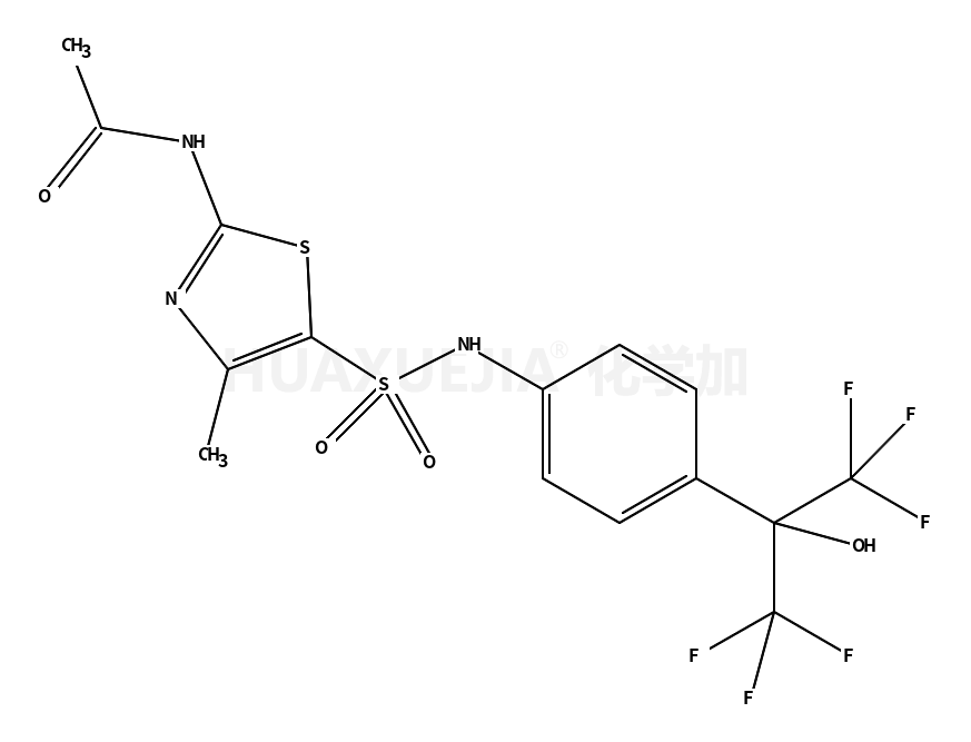 N-(5-{[4-(1,1,1,3,3,3-Hexafluoro-2-hydroxy-2-propanyl)phenyl]sulf amoyl}-4-methyl-1,3-thiazol-2-yl)acetamide