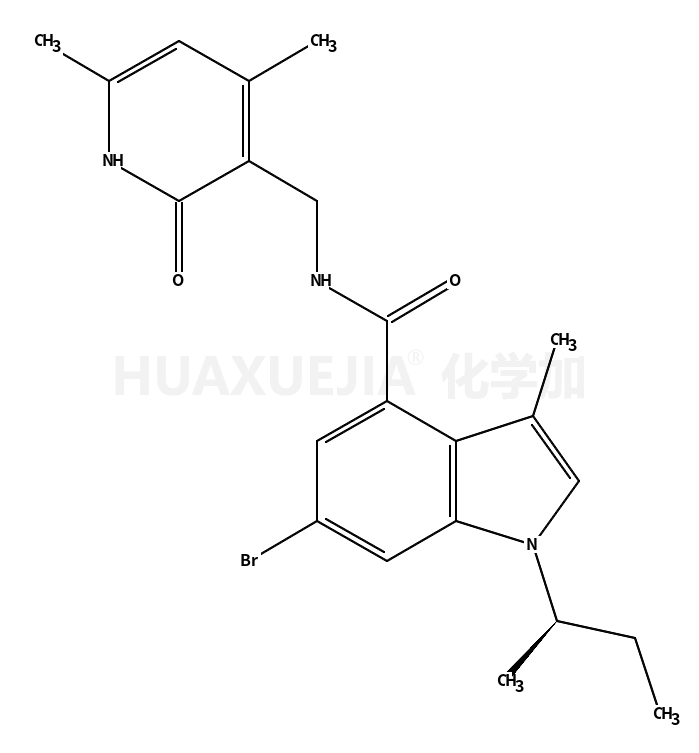 6-溴-n-[(1,2-二氢-4,6-二甲基-2-氧代-3-吡啶)甲基]-3-甲基-1-[(1s)-1-甲基丙基]-1H-吲哚-4-羧酰胺
