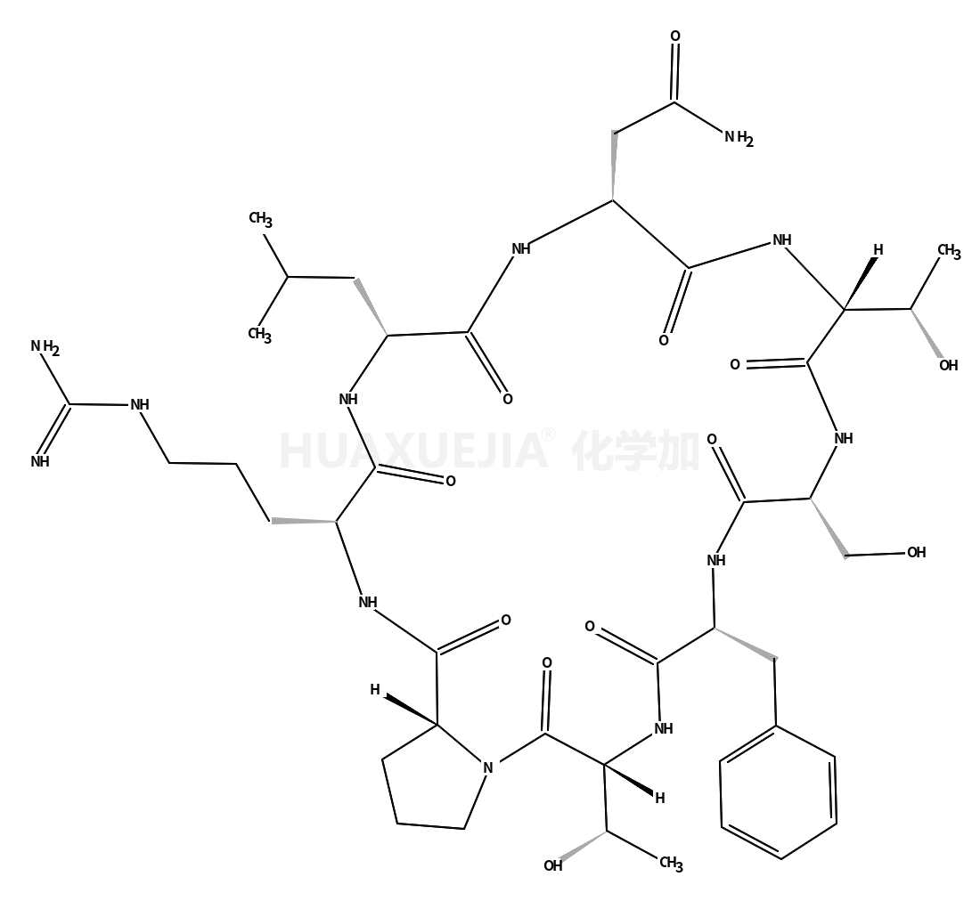 (2S)-2-[[(2S)-2-[[(2S)-2-amino-5-(diaminomethylideneamino)pentanoyl]amino]-4-methylpentanoyl]amino]-N-[(2S,3R)-1-[[(2S)-1-[[(2S)-1-[[(2S,3R)-1-[(2S)-2-formylpyrrolidin-1-yl]-3-hydroxy-1-oxobutan-2-yl]amino]-1-oxo-3-phenylpropan-2-yl]amino]-1,3-dioxopropan