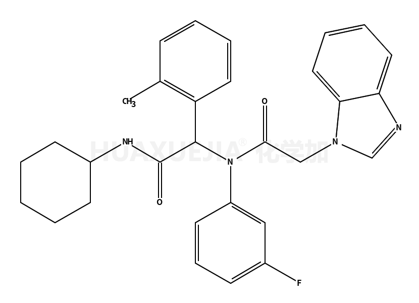 N-[2-(环己基氨基)-1-(2-甲基苯基)-2-氧代乙基]-N-(3-氟苯基)-1H-苯并咪唑-1-乙酰胺