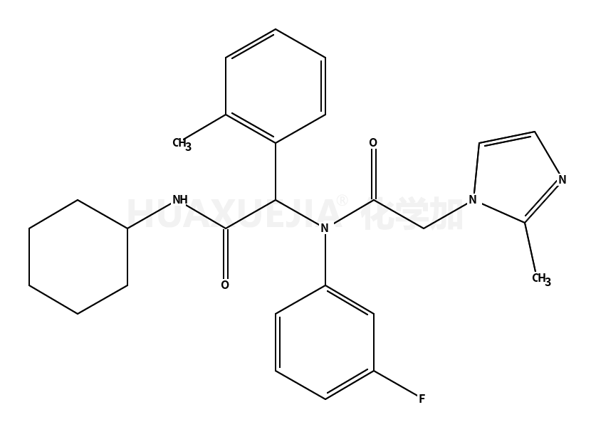 N-cyclohexyl-2-(3-fluoro-N-[2-(2-methylimidazol-1-yl)acetyl]anilino)-2-(2-methylphenyl)acetamide