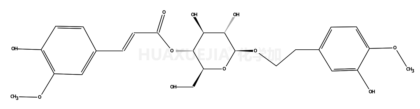 (E)-2-(3-羟基-4-甲氧基苯基)乙基 4-[3-(4-羟基-3-甲氧基苯基)-2-丙烯酸] BETA-D-葡萄糖苷