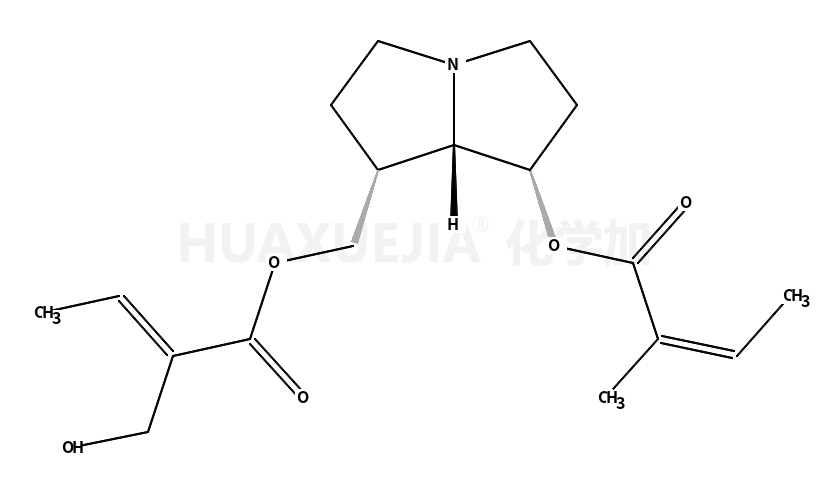 2-Butenoic acid, 2-(2-hydroxymethyl)-, [hexahydro-7-[(2-methyl-1-oxo-2-butenyl)oxy]-1H-pyrrolizin-1-yl]methyl ester