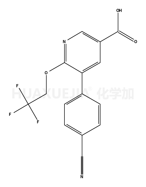 5-(4-cyanophenyl)-6-(2,2,2-trifluoroethoxy)pyridine-3-carboxylic acid