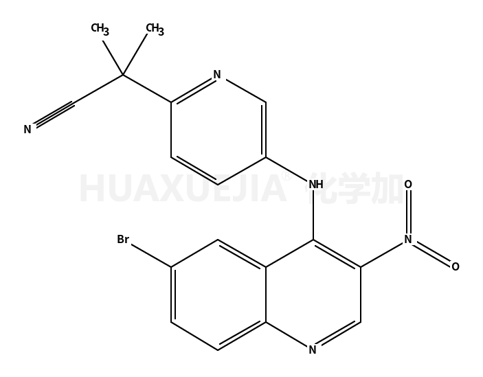 2-(5-(6-bromo-3-nitroquinolin-4-ylamino)pyridin-2-yl)-2-methylpropanenitrile