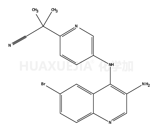 2-(5-(3-amino-6-bromoquinolin-4-ylamino)pyridin-2-yl)-2-methylpropanenitrile