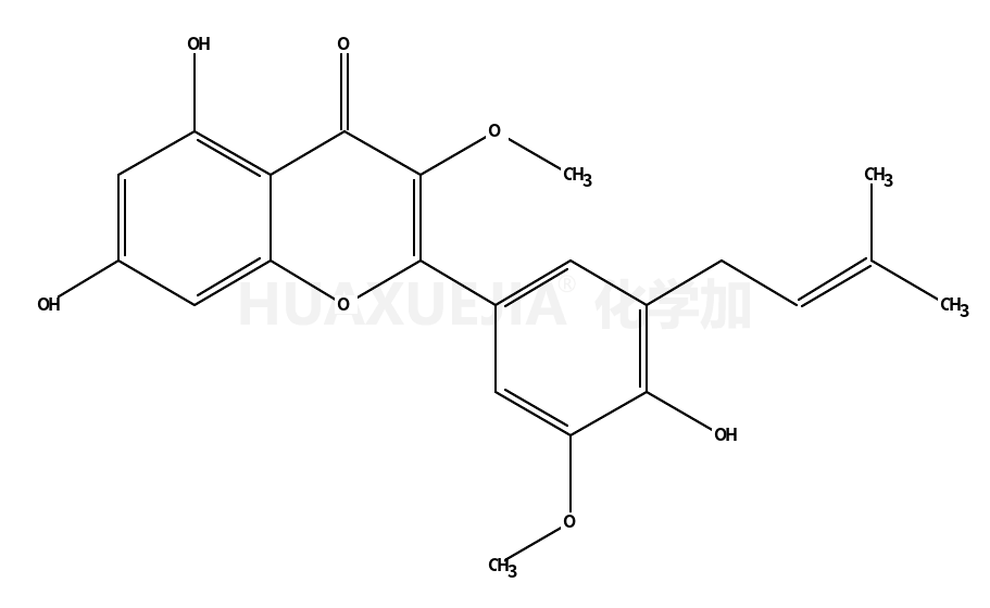 5,7-二羟基-2-[4-羟基-3-甲氧基-5-(3-甲基-2-丁烯-1-基)苯基]-3-甲氧基-4H-1-苯并吡喃-4-酮