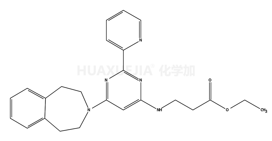 N-[2-(2-Pyridinyl)-6-(1,2,4,5-tetrahydro-3H-3-benzazepin-3-yl)-4-pyrimidinyl]-beta-alanine ethyl ester