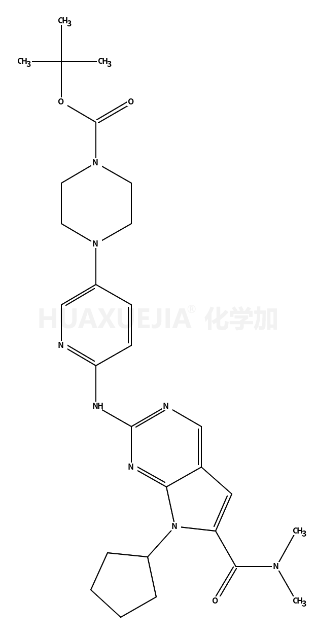4-(6-(7-环戊基-6-(二甲基甲酰基)-7H-吡咯并[2,3-D]嘧啶-2-基氨基吡啶-3-基)哌嗪-1-羧酸叔丁酯