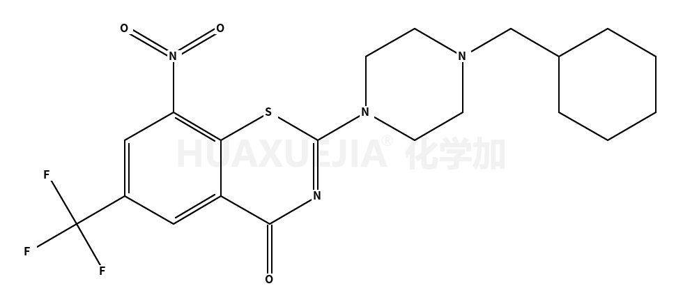 2-(4-(环己基甲基)哌嗪-1-基)-8-硝基-6-三氟甲基-4H-1,3-苯并噻嗪-4-酮