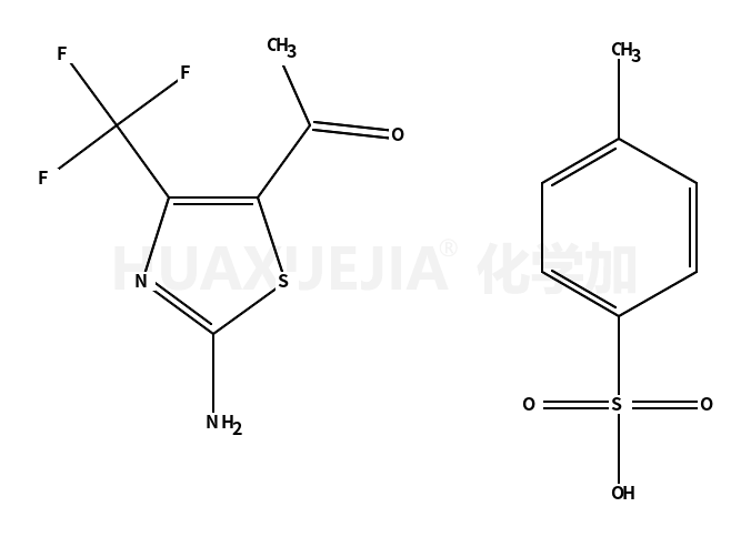 1-[2-amino-4-(trifluoromethyl)-1,3-thiazol-5-yl]ethanone,4-methylbenzenesulfonic acid