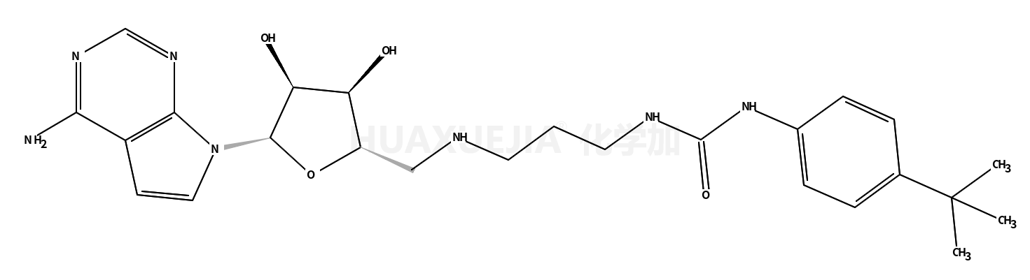 7-[5-脱氧-5-[[3-[[[[4-(叔丁基)苯基]氨基]羰基]氨基]丙基]氨基]-beta-D-呋喃核糖基]-7H-吡咯并[2,3-d]嘧啶-4-胺